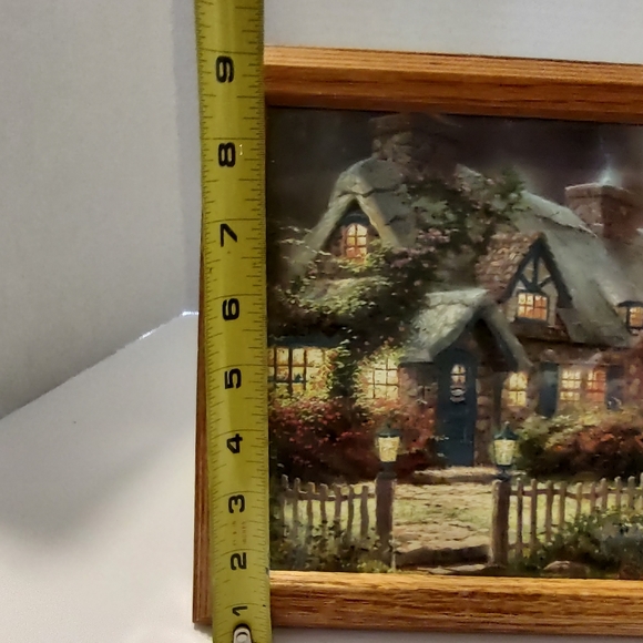 Thomas Kinkade "teacup cottage" Framed print 11"X 9" - Picture 4 of 5